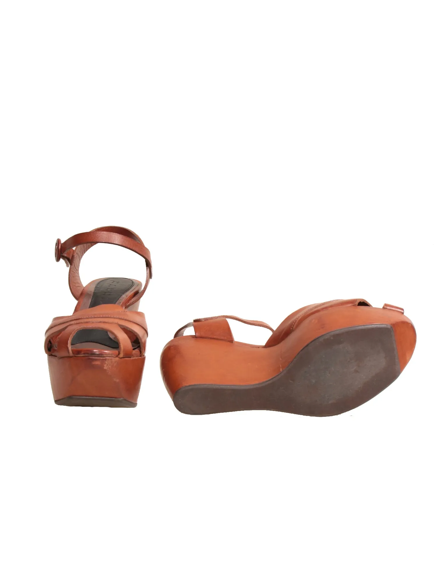 Leather Wedge Sandals