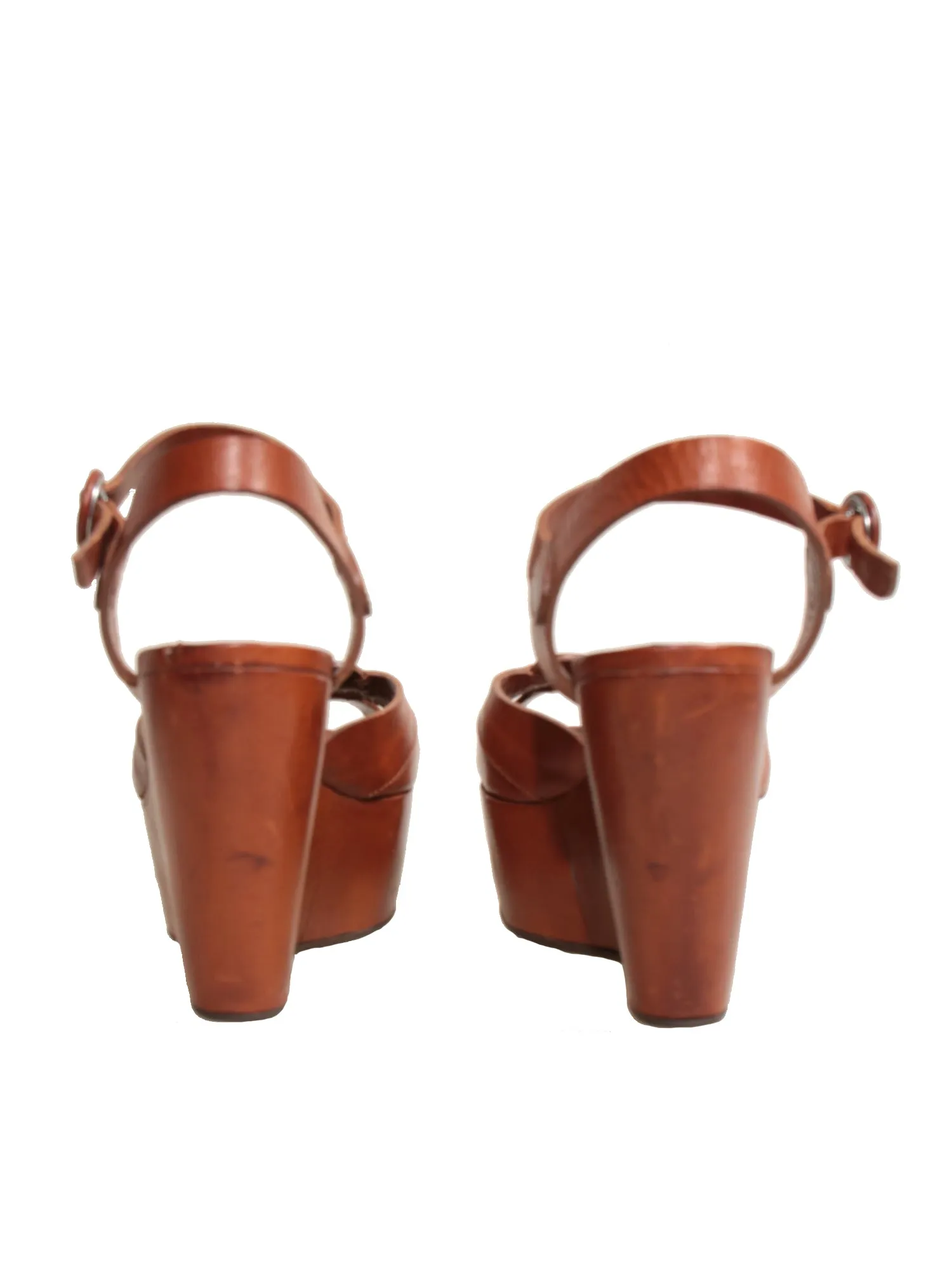 Leather Wedge Sandals